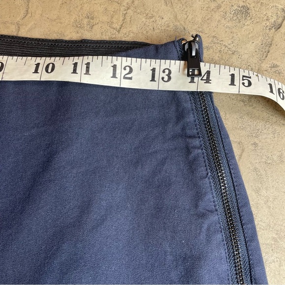 Everlane Cropped Side Zip Workpants Navy Blue Women's Sz 10 - Picture 5 of 10
